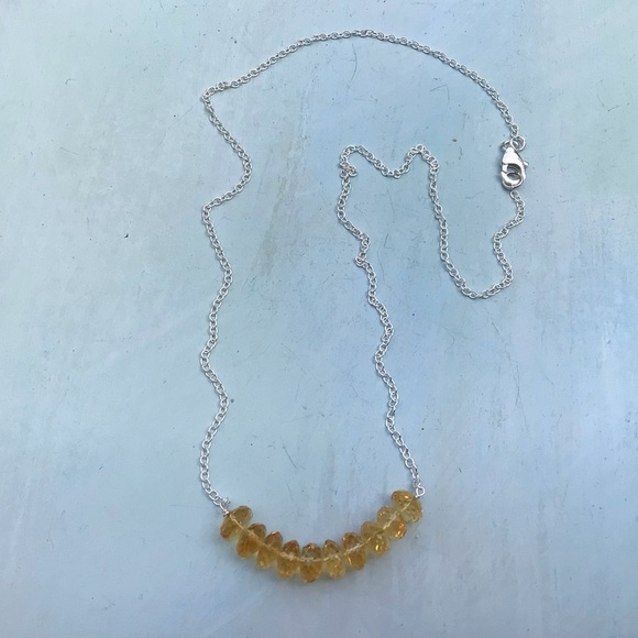 Citrine Sundance Charm Necklace Sterling Silver - Picture 5 of 9